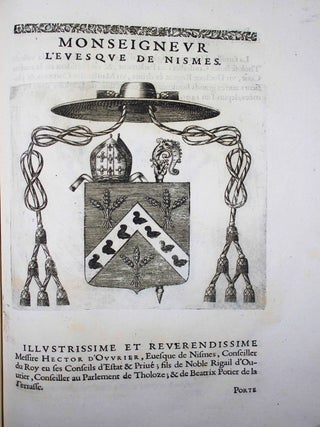 Recueil des tiltres, qualit&eacute;s, blazons et armes des seigneurs barons des Estats G&eacute;n&eacute;raux de la province de Languedoc tenus par son Altesse S&eacute;r&eacute;nissisme Monseigneur le Prince de Conty, en la ville de Montpellier, l'ann&eacute;e 1654.