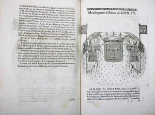 Recueil des tiltres, qualités, blazons et armes des seigneurs barons des Estats Généraux de la province de Languedoc tenus par son Altesse Sérénissisme Monseigneur le Prince de Conty, en la ville de Montpellier, l'année 1654.