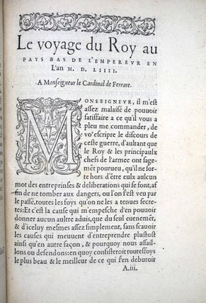 Le voyage du Roy Henri II au Pays bas de l'empereur, en l'an 1554, brefvement récité par lettres missives que B. de Salignac, escripvit du camp du Roy à Mgr le cardinal de Ferrare.