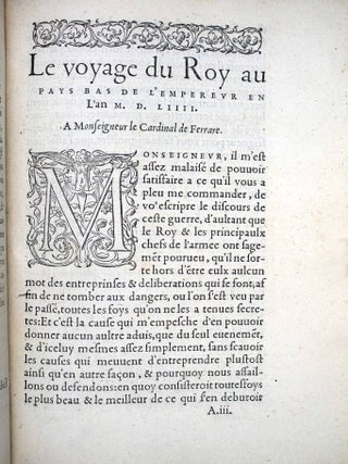 Le voyage du Roy Henri II au Pays bas de l'empereur, en l'an 1554, brefvement r&eacute;cit&eacute; par lettres missives que B. de Salignac, escripvit du camp du Roy &agrave; Mgr le cardinal de Ferrare.