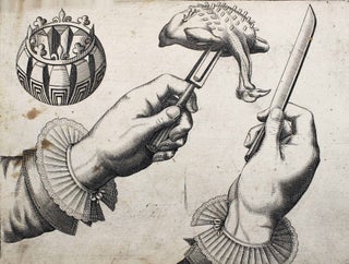 L'art de trancher la viande, et toutes sortes de fruit à la mode italienne et nouvellement à la françoise par Jacques Vontet friburgensis. Lion ce 8e Octobre 1652.