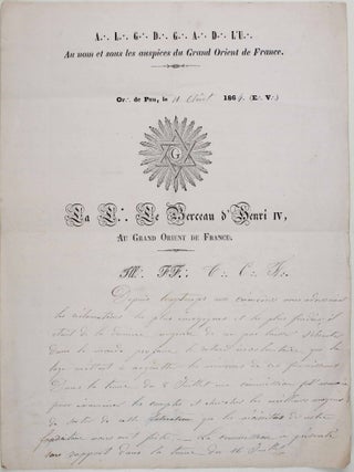 Rit français. Grades symboliques. Apprenti 1er grade. Premier surveillant.