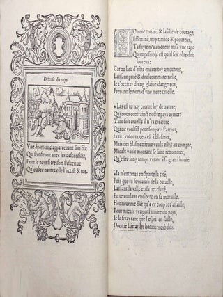 Hecatomgraphie, c'est &agrave; dire les descriptions de cent figures & hystoires, contenans plusieurs apophthegmes, proverbes, entences & dictz tant des Anciens, que des modernes.