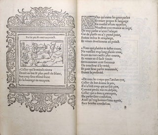 Hecatomgraphie, c'est à dire les descriptions de cent figures & hystoires, contenans plusieurs apophthegmes, proverbes, entences & dictz tant des Anciens, que des modernes.