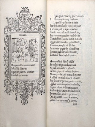 Hecatomgraphie, c'est &agrave; dire les descriptions de cent figures & hystoires, contenans plusieurs apophthegmes, proverbes, entences & dictz tant des Anciens, que des modernes.
