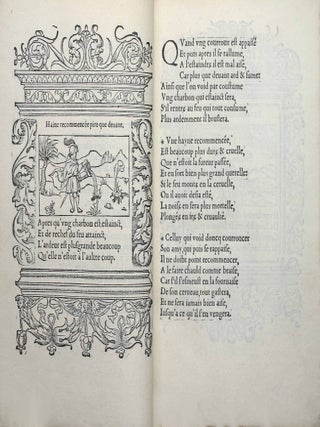 Hecatomgraphie, c'est &agrave; dire les descriptions de cent figures & hystoires, contenans plusieurs apophthegmes, proverbes, entences & dictz tant des Anciens, que des modernes.
