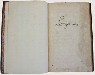 Mémoire de la Généralité de Limoges. Dressé par ordre du roy en 1699.