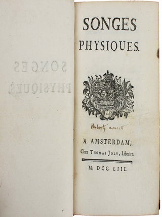 Songes physiques. Louis-Malo MOREAU DE SAINT-ELIER.
