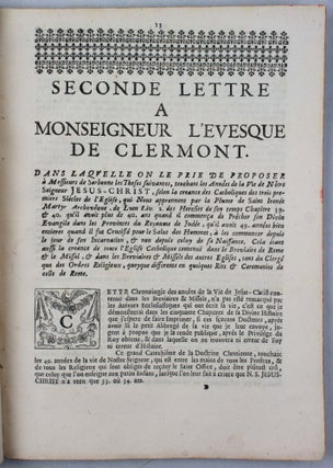 Item #18194 Lettre à monseigneur l'évêque de Clermont étant présent a Paris. - Seconde...