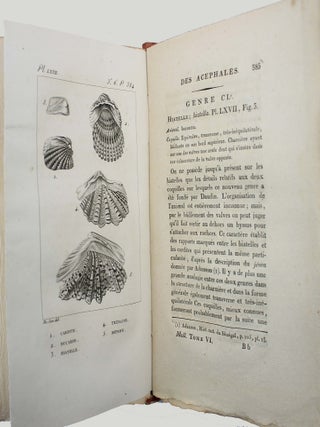 Histoire naturelle g&eacute;n&eacute;rale et particuli&egrave;re des mollusques, animaux sans vert&egrave;bres et &agrave; sang blanc. Ouvrage faisant suite aux oeuvres de Leclerc de Buffon.