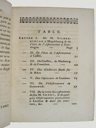 Lettres astronomiques o&ugrave; l'on donne une id&eacute;e de l'&eacute;tat actuel de l'astronomie pratique dans plusieurs villes de l'Europe.