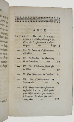 Lettres astronomiques où l'on donne une idée de l'état actuel de l'astronomie pratique dans plusieurs villes de l'Europe.
