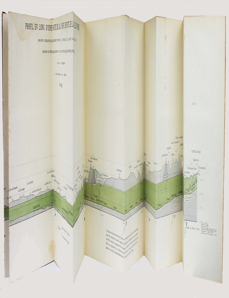 Item #18312 Esquisse g&eacute;ologique du terrain erratique et des anciens glaciers de la r&eacute;gion centrale du bassin du Rh&ocirc;ne. Albert FALSAN.