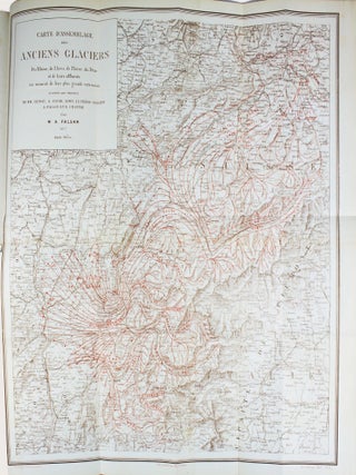 Esquisse g&eacute;ologique du terrain erratique et des anciens glaciers de la r&eacute;gion centrale du bassin du Rh&ocirc;ne.