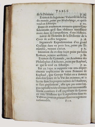 Id&eacute;e de la perfection de la peinture demonstr&eacute;e par les principes de l'art, et par des exemples conformes aux observations que Pline et Quintilien ont faites sur les plus c&eacute;l&egrave;bres tableaux des anciens peintres, mis en parall&egrave;le &agrave; quelques ouvrages de nos meilleurs peintres modernes, Leonard de Vinci, Raphael, Jules Romain et le Poussin.