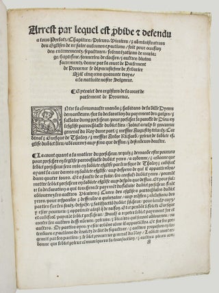 Articles de le stil & instructions nouvellement faictz par la souveraine court de Parlement de Provence à la requeste de messieurs les gens du roy, sur l' abbreviation des proces & playderies utilz & necessayres a tous officiers de justice & a tous advocatz & procureurs de la dicte court de Parlement et d'aultres cours inférieures publiées à l'audience le quatorzième jour de fébvrier l'An 1542.