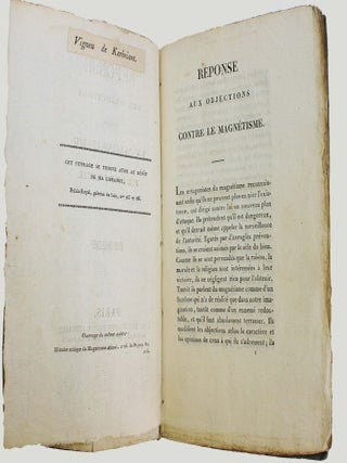 R&eacute;ponse aux objections contre le magn&eacute;tisme.