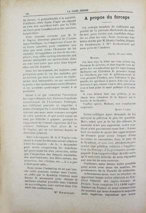 La Sage-femme. Organe officiel du Syndicat général des sages-femmes de France.