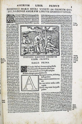 Amorum libri tres. De medicamine faciei libellus et nux. Infinitis pene erroribus e manuscriptis exemplaribus emaculati. Una cum Dominici Marii Nigri Veneti luculentissimis enarrationibus.