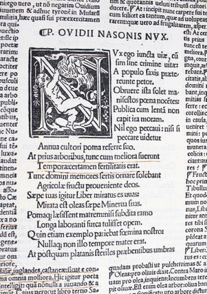 Amorum libri tres. De medicamine faciei libellus et nux. Infinitis pene erroribus e manuscriptis exemplaribus emaculati. Una cum Dominici Marii Nigri Veneti luculentissimis enarrationibus.