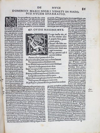 Amorum libri tres. De medicamine faciei libellus et nux. Infinitis pene erroribus e manuscriptis exemplaribus emaculati. Una cum Dominici Marii Nigri Veneti luculentissimis enarrationibus.