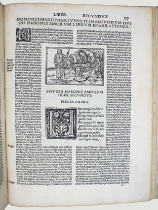 Amorum libri tres. De medicamine faciei libellus et nux. Infinitis pene erroribus e manuscriptis exemplaribus emaculati. Una cum Dominici Marii Nigri Veneti luculentissimis enarrationibus.