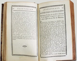 Calendrier intéressant pour l'année 1786, ou Almanach physico-économique. Contenant les principales indications qu'on peut désirer de trouver dans un calendriers, des mémoires et des observations sur différents objets de physique; enfin un recueil de diverses opérations qui mettent tout le monde à portée de faire plusieurs secrets éprouvés, utiles & agréables.