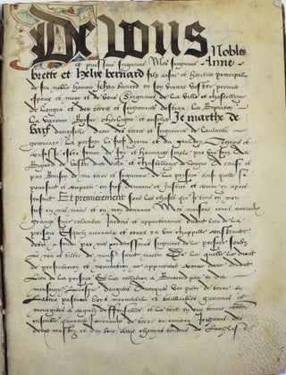 Item #18930 Aveu de Marthe de Baïf. AVEU