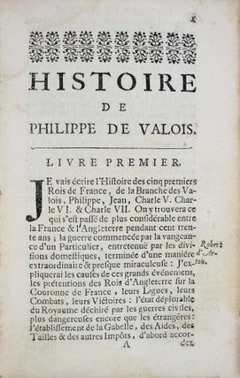 Histoires de Philippe de Valois et du roi Jean.