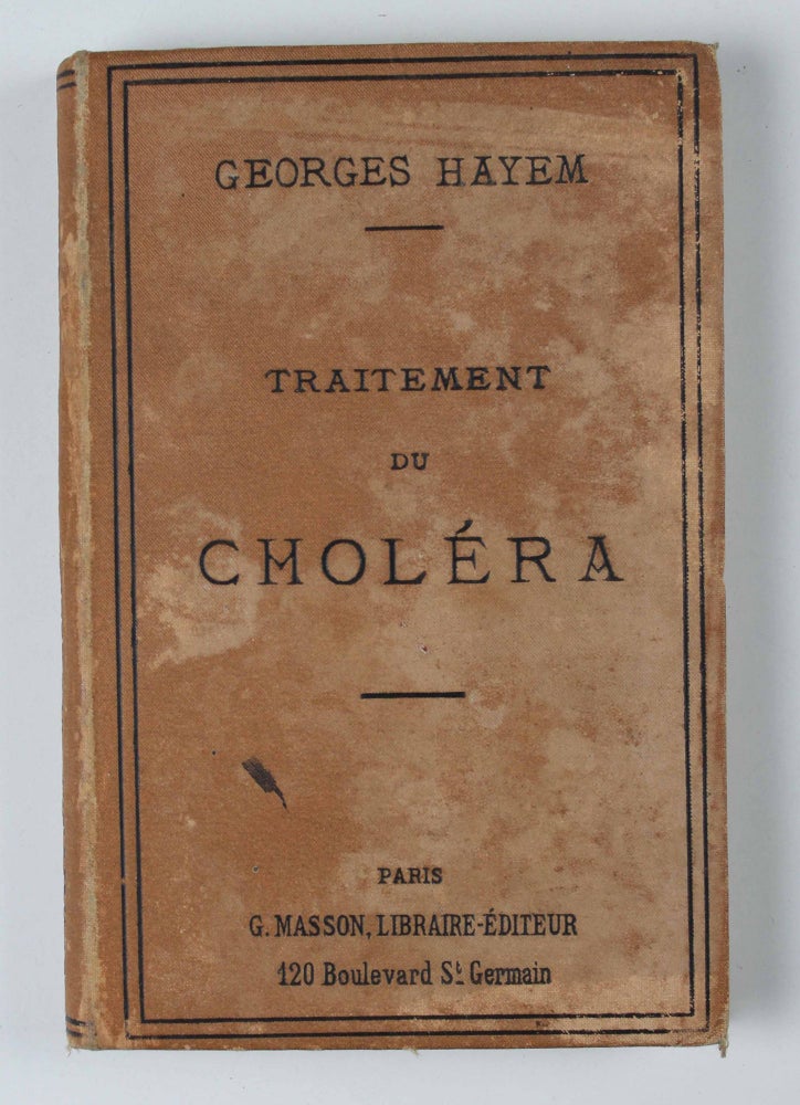 Item #7495 Traitement du choléra. Georges HAYEM.