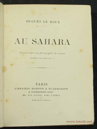 Au Sahara.